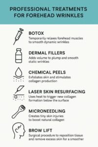 How to Remove Forehead Wrinkles Infographic